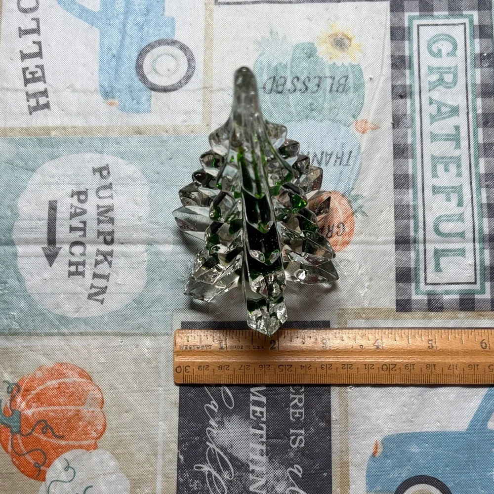 Glass Christmas Tree Ornament - Green